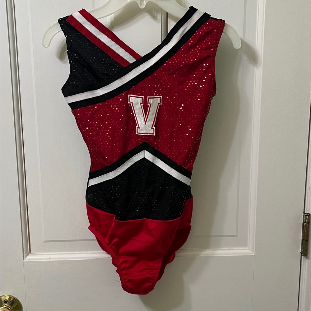 Halloween Dance Cheerleader Costume Bodysuit with Skirt